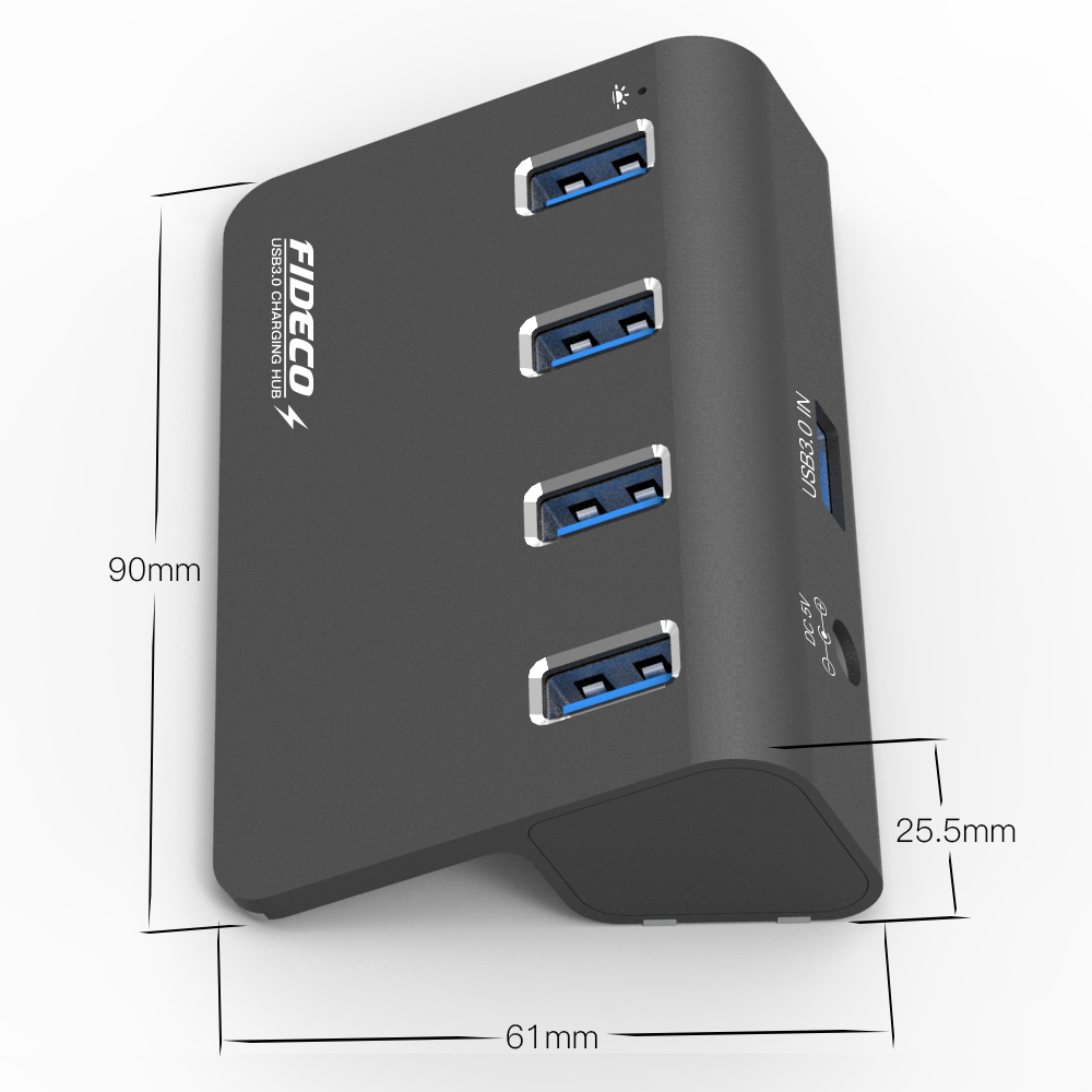 FIDECO 4 Port USB3.0 HUB-Desktop